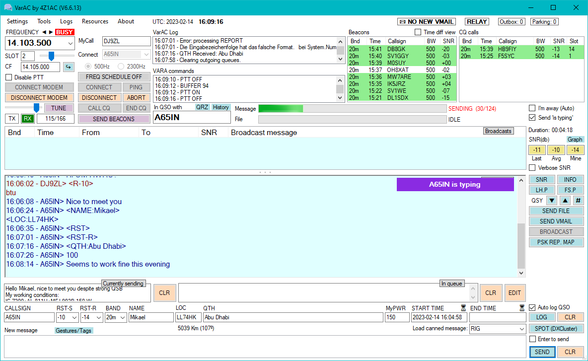 VARAC Terminal-Programm